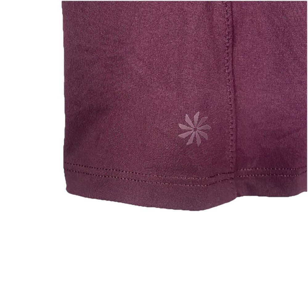Athleta Limitless Short Sleeve Tee Burgundy Athletic Size Small Athletic Women's - Picture 2 of 8